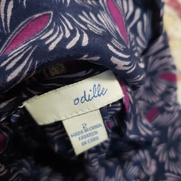 Anthropologie Odille Cowl Neck Cap Sleeve Silk Blouse Size 2 - Picture 3 of 12